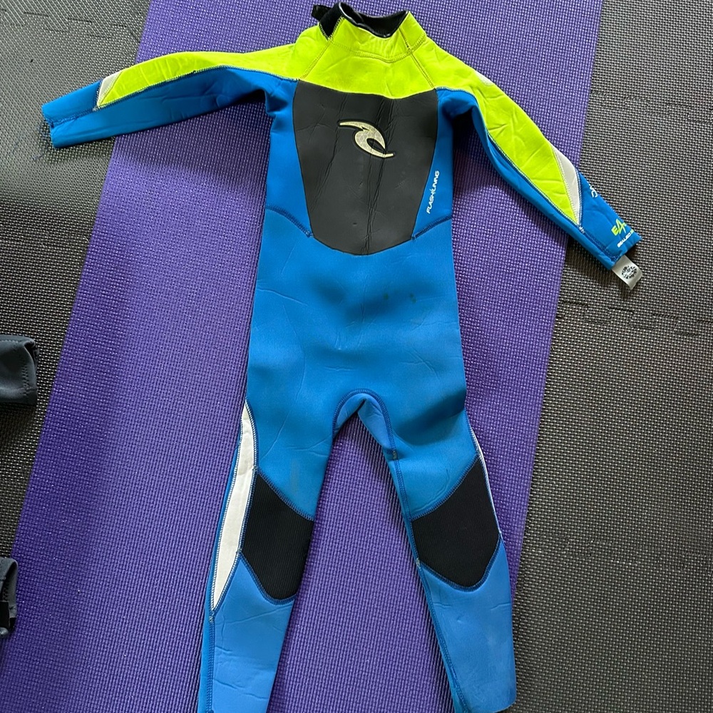 Rip Curl 2mm Dawn Patrol long Sleeve Springsuit WetSuit Blue Size 6 $120 MSRP
